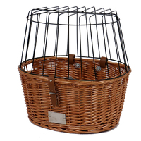 Duvo+ Korpa za bicikl za ljubimce, Provence Wicker Bicycle Basket Front & Cushion