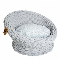 Duvo+ Sofa za ljubimce Oyster In Cotton Rope 49X49X28cm siva
