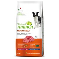 Trainer Natural Dog sa govedinom i pirinčem za odrasle pse srednjih rasa 12kg