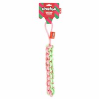 Duvo+ Igračka za pse kanap/guma Twisting Tugger 45x4,5x4,5cm - Roze/zelena