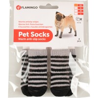 Flamingo Čarape za pse 4 Pcs/Set Xs crno-sive