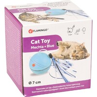 Flamingo Igračka za mačke - Mechta 2u1+USB+Perje Plava 7cm