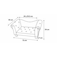 Flamingo Sofa MAXIMILIEN Siva 71x45x34CM