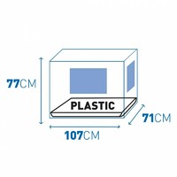 Duvo+ Kavez za pse 2vrata Plastično dno 107X71X77cm crna