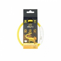 Duvo+ Ogrlica za pse, svetleća Usb Nylon 35cm žuta