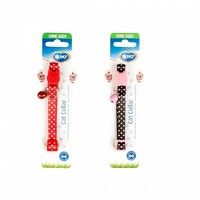 Duvo+ Ogrlica za mačke - White Dots 20-30cm/10cm Crna/Crvena