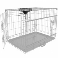 Duvo+ Kavez za pse Ninja Edition sa kliznim vratima 56X33X41 cm crna