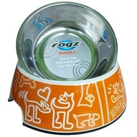 Rogz Činija Bowlz Orange Doodle M