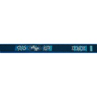 Rogz Scooter klasična ogrlica Indigo Bones 16mm - 5/8
