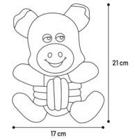 Flamingo Prase sa kanapom igračka za pse 21cm