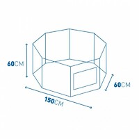 Duvo+ Ograda Puppy Run With Door & Net & Hooks 60X60cm Black