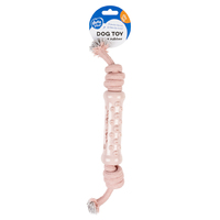 Duvo+ Igračka za pse - Štap od kanapa sa gumom za desni 33x4x4cm - Roze