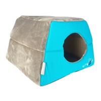 Rogz Cuddle Igloo za mace Blue Floral 41x41x30cm