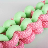 Duvo+ Igračka za pse kanap/guma Twisting Tugger 45x4,5x4,5cm - Roze/zelena