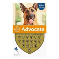 Bayer Advocate Dog +25kg 4ml, Ampula SpotOn za pse protiv ekto i endoparazita 1 komad