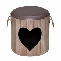D&D Kućica/ležaljka Heart M - 35X34cm Braon