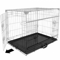 Duvo+ Kavez za pse Ninja Edition sa kliznim vratima 56X33X41 cm crna