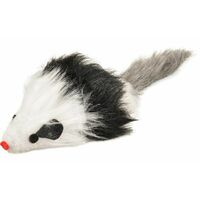 Flamingo Igračka za mačke FURRY MOUSE 11,5CM MULTICOLOR LONGHAIRED 