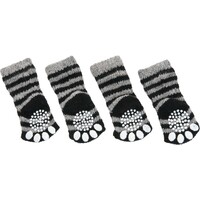 Flamingo Čarape za pse 4 Pcs/Set Xs crno-sive