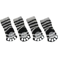 Flamingo Čarape za pse 4 Pcs/Set M crno-sive 