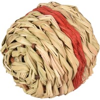 Flamingo Igračka za sitne životinje - Wallie Wicker Lopta Crvena+Zvono 8cm