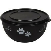 Flamingo Činija za hranu za pse sa poklopcem Kena crna L 17,2Cm1250Ml 