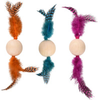 Flamingo Igračka za mačke Kirk ball - Lopta + perje