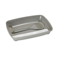 Moderna Kitten Starterkit Set with Scoop -starter set(činija, lopatica, kesa za izmet)-siva