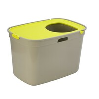 Moderna Top Cat toalet za mačku-siva + žuti poklopac