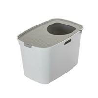 Moderna Top Cat toalet za mačku-sivo-bela + sivi poklopac
