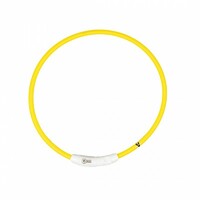 Duvo+ Ogrlica za pse, svetleća Usb Nylon 35cm žuta