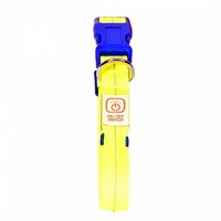 Duvo+ Ogrlica za pse Nylon Licht Usb 30-40cm/2,5cm Neon žuta