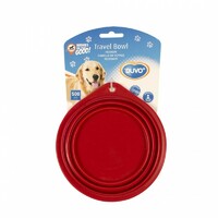 Duvo+ Silikonska činija za putovanje 500ml - 14cm Red