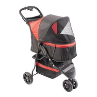 Duvo+ Kolica za ljubimce na tri točka 79X55X99Cm crno-crvena