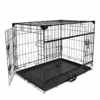 Duvo+ Kavez za pse Ninja Edition sa kliznim vratima 56X33X41 cm crna