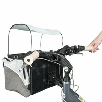 Duvo+ Torba za bicikl za pse sa suncobranom 34X26X26cm Svetlo siva