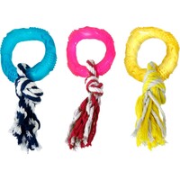 Flamingo Igračka za pse -Prsten sa kanapom 8cm Assortment 1kom