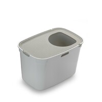 Moderna Top Cat toalet za mačku-sivo-bela + sivi poklopac