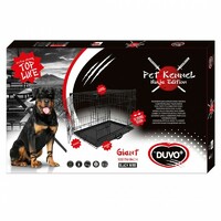 Duvo+ Kavez za pse Ninja Edition sa kliznim vratima 122X76X84 cm crna