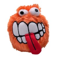 Rogz Fluffy Grinz plišana lopta M Narandžasta