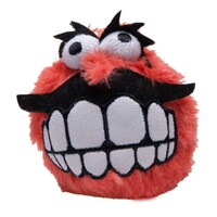 Rogz Fluffy Grinz plišana lopta L Crvena