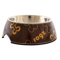Rogz Činija Bubble Trendy Bowlz S Brown Bones