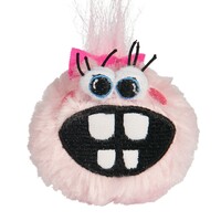 Rogz Fluffy Grinz plišana lopta za štence M Pink