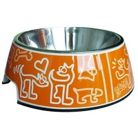 Rogz Činija Bowlz Orange Doodle M