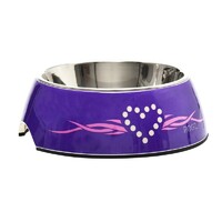 Rogz Činija Bubble Bowlz M Purple Chrome
