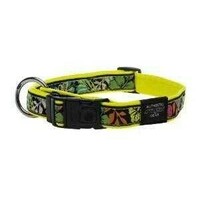 Rogz SIDE RELEASE COLLAR 11mm - 3/8 Dayglo floral