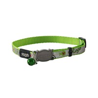 Rogz ReflectoCat Ogrlica za mace Zelena 200-310/8-12mm
