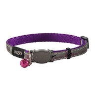 Rogz NightCat Ogrlica za mace Purple Budgies 200-310/8-12mm