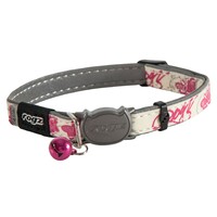 Rogz GlowCat Ogrlica za mace Pink Butterflies 200-310/8-12mm