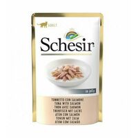 Schesir preliv za mačke tuna i losos u želeu 85gr